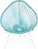 Acapulco Chair (Blue Weave on White Frame)