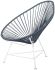 Acapulco Chair (Grey Weave on White Frame)