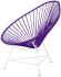 Acapulco Chair (Purple Weave on White Frame)
