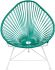Acapulco Chair (Turquoise Weave on White Frame)