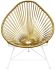 Acapulco Chair (Gold Weave on White Frame)