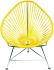 Acapulco Chair (Yellow Weave on Chrome Frame)