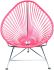 Acapulco Chair (Pink Weave on Chrome Frame)