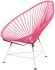 Acapulco Chair (Pink Weave on Chrome Frame)