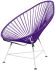 Acapulco Chair (Purple Weave on Chrome Frame)