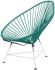 Acapulco Chair (Turquoise Weave on Chrome Frame)
