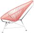 Acapulco Chair (Coral Weave on Chrome Frame)