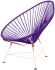 Acapulco Chair (Purple Weave on Copper Frame)