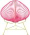 Acapulco Chair (Pink Weave on Yellow Frame)