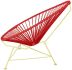 Acapulco Chair (Red Weave on Yellow Frame)