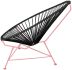 Acapulco Chair (Black Weave on Coral Frame)