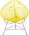 Acapulco Chair (Yellow Weave on Coral Frame)