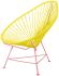 Acapulco Chair (Yellow Weave on Coral Frame)