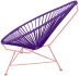 Acapulco Chair (Purple Weave on Coral Frame)