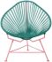 Acapulco Chair (Turquoise Weave on Coral Frame)