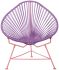 Acapulco Chair (Orchid Weave on Coral Frame)