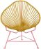 Acapulco Chair (Caramel Weave on Coral Frame)
