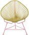 Acapulco Chair (Gold Weave on Coral Frame)