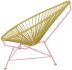Acapulco Chair (Gold Weave on Coral Frame)