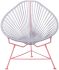 Acapulco Chair (Clear Weave on Coral Frame)