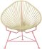 Acapulco Chair (Ivory Weave on Coral Frame)