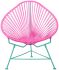 Acapulco Chair (Pink Weave on Mint Frame)
