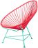 Acapulco Chair (Red Weave on Mint Frame)
