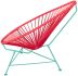 Acapulco Chair (Red Weave on Mint Frame)