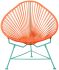 Acapulco Chair (Orange Weave on Mint Frame)