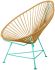 Acapulco Chair (Gold Weave on Mint Frame)