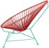 Acapulco Chair (Coral Weave on Mint Frame)