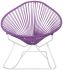 Acapulco Rocker (Orchid Weave on White Frame)
