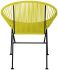 Concha Chair (Yellow Weave on Black Frame)