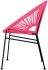 Concha Chair (Pink Weave on Black Frame)