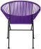 Concha Chair (Purple Weave on Black Frame)
