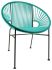Concha Chair (Turquoise Weave on Black Frame)