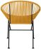 Concha Chair (Caramel Weave on Black Frame)
