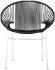 Concha Chair (Black Weave on White Frame)