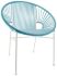 Concha Chair (Blue Weave on White Frame)