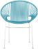 Concha Chair (Blue Weave on White Frame)