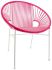 Concha Chair (Pink Weave on White Frame)