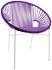 Concha Chair (Purple Weave on White Frame)