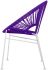 Concha Chair (Purple Weave on White Frame)