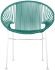 Concha Chair (Turquoise Weave on White Frame)