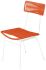 Concha Chair (Orange Weave on White Frame)
