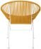 Concha Chair (Caramel Weave on White Frame)