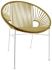 Concha Chaise (Tissage Or sur Base Blanche)
