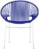 Concha Chair (Deep Blue Weave on White Frame)