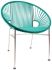 Concha Chair (Turquoise Weave on Chrome Frame)