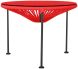 Zicatela Table (Red Weave on Black Frame)